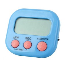 多功能電子計時器 廚房計時器 大屏幕磁吸設計, 藍色 英文, 1個