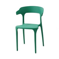 一體式牛角椅 貝殼椅背 穩固耐用 防水防滑 可疊加收納, 牛角椅綠色一筆訂單只能四張, 1件