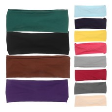 12개 여성용 헤어밴드 요가 스포츠 밴드 흡수 탄력성 러닝 운동용 여성