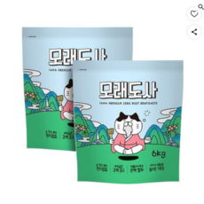 모래도사 프리미엄 제로 더스트 벤토나이트 고양이 모래, 6kg, 1개, 무향
