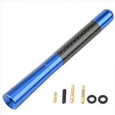 자동차 짧은 라디오 안테나 카본 파이버 블랙 지붕 금속 수신, 4. Blue 12cm
