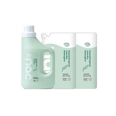 nac nac 低敏親膚嬰兒洗衣精組合包 (1罐1200ml + 2補充包1100ml), 1套, 3.4L