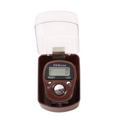 小邑的家 盒裝迷你LED手指計數器 念佛計數器 電子計數器，輕巧便攜，LED顯示清晰, 咖啡色, 1個