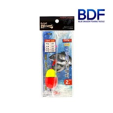 청룡조구 BDF 감성돔 EVA 구멍찌 장대채비 원투낚시 완성채비 바다찌낚시, 1개, 감성돔 2호