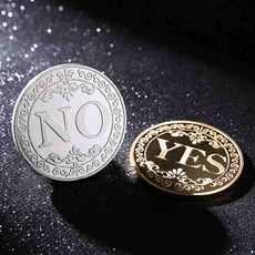 양면 메탈 결정용 동전 코인 소확행아이템, 골드