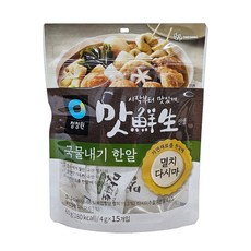 청정원 맛선생 멸치다시마 국물내기 한알 코인육수, 1개, 60g