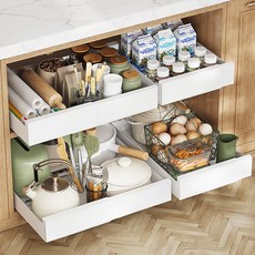 홈비 넓이조절 슬라이딩 후라이팬 랙 거치대 그릇 접시 냄비 정리대, 1개, 일반 화이트, 1단