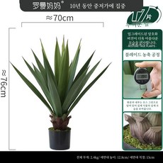 인조 다육식물 분재 인테리어, 1개, 검마17잎76cm