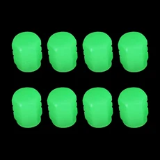 유니버설 빛나는 타이어 밸브 모자 자동차 바퀴 허브 방진 장식 림 줄기 커버 적용 가능한 오토바이 자전, 01 8PC Green