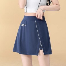 高腰運動A字短裙女速幹瑜伽防走光開叉網球跑步半身裙騎行五分褲