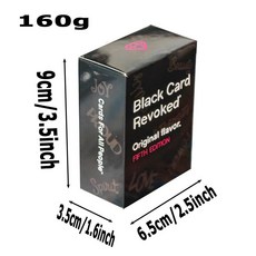 臺灣發貨-跨境black card revoked third 全英文卡牌聚會紙牌玩具遊戲, FIFTH EDITION 黑色, 1個