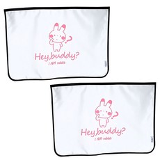 꼼띠아 자석 차량용 햇빛 가리개, 궁금한게 많은 토끼, 2개