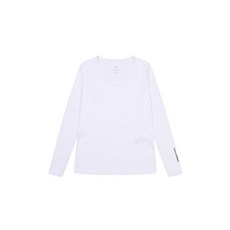 챌린저 냉감 UV차단 나일론스판 여성 라운드넥 긴팔 골프이너웨어 화이트