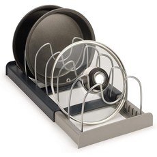 확장형 냄비 팬 스테인레스 거치대, 혼합색상, 1개