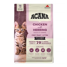 ACANA 愛肯拿 幼貓 第一盛宴 乾飼料, 放養雞肉 + 鯡魚 + 巢蛋, 1.8kg, 1袋