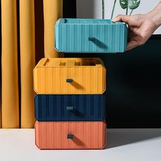 사무용 데스크 오거나이저 책상 정리 수납함, 옐로우