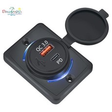 車載充電器插座 18W 和 QC 3.0 USB 快速充插座快速充3.0 QC 3.0 用於汽車船舶 Rv Mob
