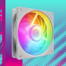 Coolermaster Mobius 120P ARGB 白色版 12公分風扇 環形扇葉 散熱風扇, 1個