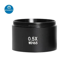 WD30 WD165 0.5X 0.7X 1.0X 2.0X 삼안 스테레오 줌 현미경 카메라 유리 보조 개체 렌즈 전화 칩 PCB 수리, 1개, 01 0.5X