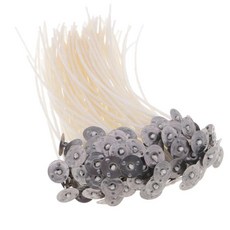 100pcs 흰색 양초 심지 지지대와 함께 양초 만들기를 위해 미리 왁스 처리됨, 100pcs-15cm, 하얀색, 면, 100개