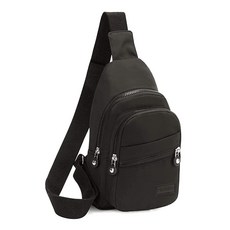 EVANCARY 여성용 남성용 소형 슬링 백 백팩 체스트 데이팩 크로스바디 백 여행 야외 하이킹용 다크 블랙. 스몰 125688, 블랙