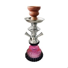 單管阿拉伯小號壺套裝顏色齊全玻璃菸斗款, 1個, 粉色:單管