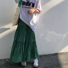 F007088_패턴플레어 밴딩 롱스커트 qpf1+8guc