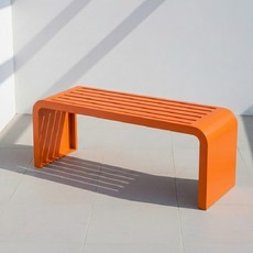 特蘭德 戶外長椅 防水耐候, 全鐵橘色120CM(2人座)