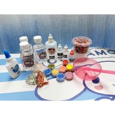 DIY史萊姆材料包：專用膠水、豪華配件，輕鬆製作安全無毒史萊姆, 1個, 史萊姆豪華材料包