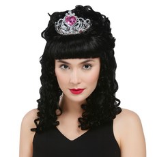 파티처럼 할로윈 파티소품 파티가발 미디움 롱헤어 [프린세스 블랙], 1개