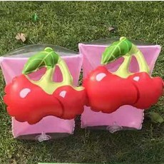 SUNNYLIFE 兒童造型游泳手臂圈 多款可愛動物水果設計 幼兒戲水浮力輔助裝備, 1個, 櫻桃手臂圈