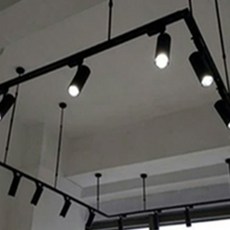 정스토어 조명레일부속/옵션 분위기조명, 부속/ㄱ자연결/블랙