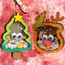 비즈 3종1택 만들기 쉐이커 DIY 크리스마스 파티용품 홀로그램, 산타