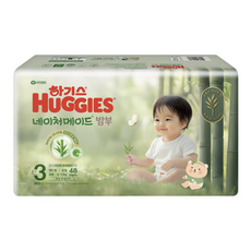 하기스 네이처메이드밤부 밴드형 기저귀 남아용 중형 3단계(7~10kg), 2단계, 144매