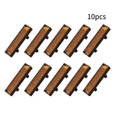 자전거 페달 반사경 10 자전거 방수 경고 반사경 방수 반사 사이클링 세트 프레스 장식, 10 PCS, 1개