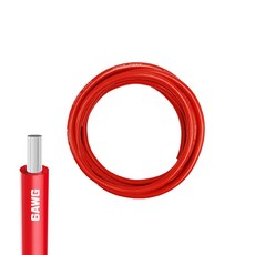 세인테크 실리콘 케이블 전선 8 6 4 2 AWG 8 16 25 35 SQ DIY 배선 차량 배터리 인버터 파워뱅크, 6AWG, 3m, 빨강(Red)