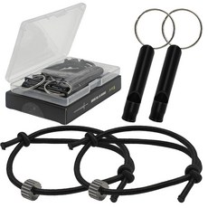 AOKYE 군용 등급 전술 생존 팔찌 - EDC 탄소 섬유 텅스텐 카바이드 유리 차단기 자동차 비상 탈출용 분리 방지 탄성 손목 밴드 2팩