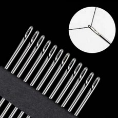 Themoreshop 옆트임 쉬운 실꿰기 노안 바늘 세트, 2개