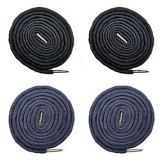 (4개세트) 140cm 원형 후드끈 바지끈 후드티 끈 츄리닝 허리끈 철팁 스트링 35색상, 2색혼합(블랙/블랙/네이비/네이비), 1개