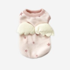 엔젤윙2 아가옷 아기강아지옷 애견의류, 1개, 연핑크