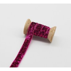 1/8 "3mm 1/4" 6mm 3/8 "9mm 벨벳 리본 DIY 선물 상자 공예 랩 장식을위한 탄성 단일 얼굴 패브릭 트림 없음, 9mm Glitter Rose