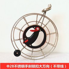 臺灣出貨 新款不銹鋼風箏綫輪 高檔手剎防倒轉大軸承風箏輪盤, 不銹鋼剎車28厘米大萬向輪, 1個