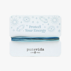 Pura Vida 防水蠟線手環, 藍色