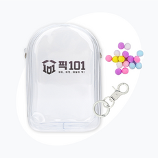 픽101 크라이베이비 호환 PVC 투명 지퍼 케이스 인형 가방, 1개, 고리형(투명) 1개, 고리형(투명)