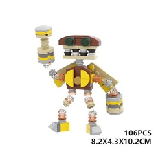 클리어 림즈 몬스터 모델 블록 창의적 조립 음악 로봇 만화 합창단 게임 MOC 브릭 장난감 생일 선물, 04 97pcs