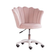 의자 네일샵 회전 강철 프레임 메이크업 수납형 바퀴달린 연분홍 중력 바퀴 페달 별 쿠션, 싱글 의자 더스티핑크