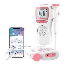 태아심음 측정기 임산부 아기심장 블루투스 소리 선물용, 화이트 블루투스 충전식 + 40ml 커플드