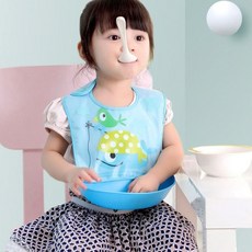 유아 아기 식사 이유식 받침 분리 턱받이 고래fal3+9MNM