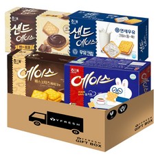 에이스 과자모음(샌드에이스 찐초코 에이스우유 에이스 바스크치즈케이크 에이스) +YFESH박스, 364g, 1개