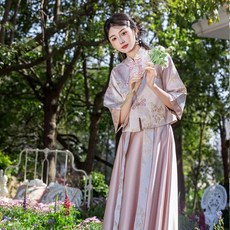 新中式緞面禮服裙 姊妹裝/伴娘服